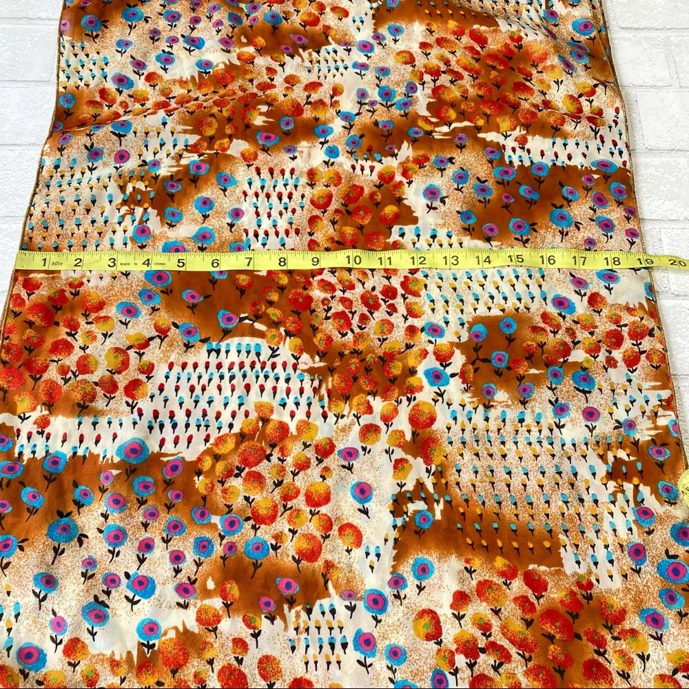Multi-colored Floral Print Scarf - Picture 6 of 8